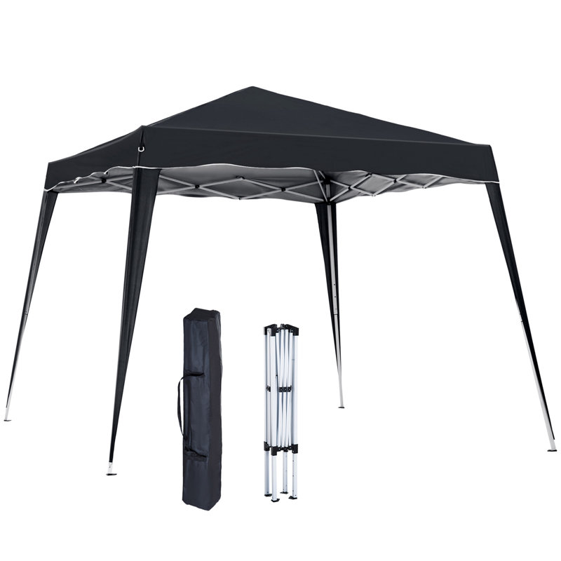 3m x 3m Steel Pop-Up Gazebo, Black