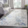 Felty Oriental Ivory/Aqua Area Rug
