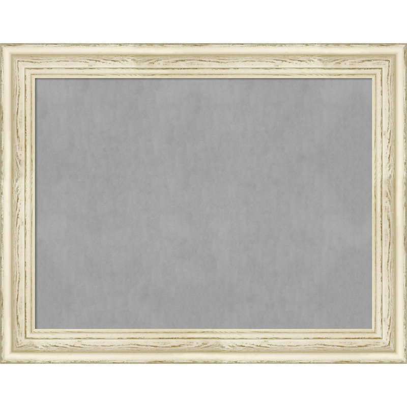 Country White Wash Framed Magnetic Organization Board, 22" H x 28" W