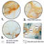 Turquoise et or liquide, ensemble de reproductions d'art mural en marbre-107754637-107754642