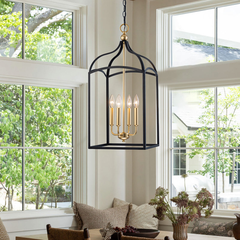 Luminaire suspendu cage moderne 4 lumières