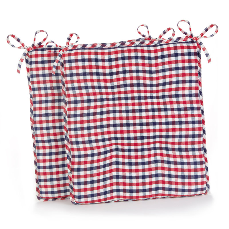 Rocking Chair Cushion Set, Red/White/Blue