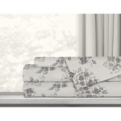 Flannel Floral Sheet Set