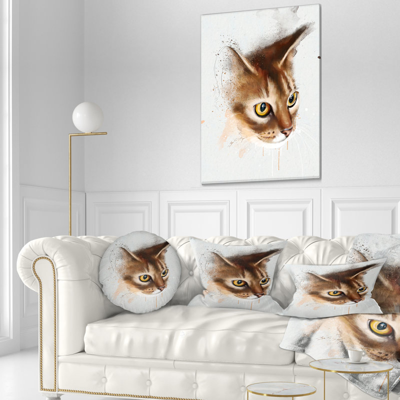 Coussin lombaire en aquarelle d’animal