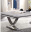 Table basse moderne de style glamour avec plateau en faux marbre