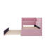 Lit plateforme tapissier simple avec ports USB, détails DEL et lit gigogne escamotable-289662247