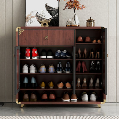 Walnut Aluminum Shoe Storage