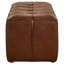 Banc Farrell en similicuir brun