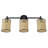 3-Light Bulbs Rustic Farmhouse Plastics Bamboo Vanity Light