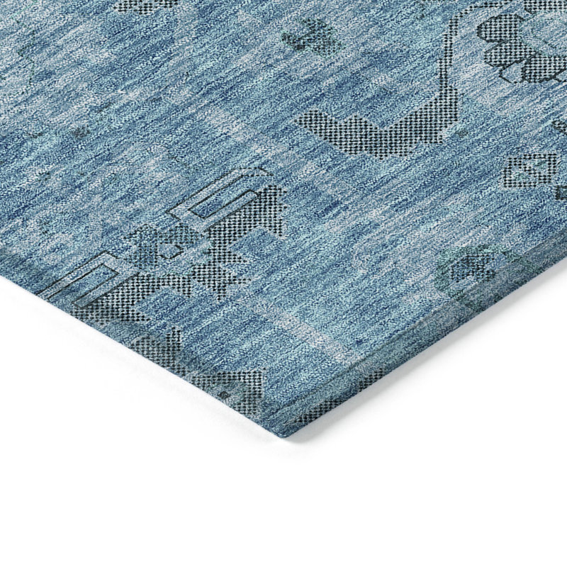 Alta Washable Oriental Indoor / Outdoor Rug, Round 8'