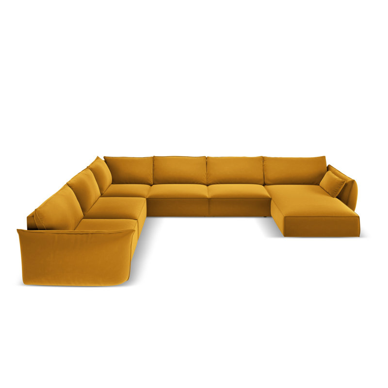 Lillie-Louise 8 Seater Large Corner Sofa , Yellow, left