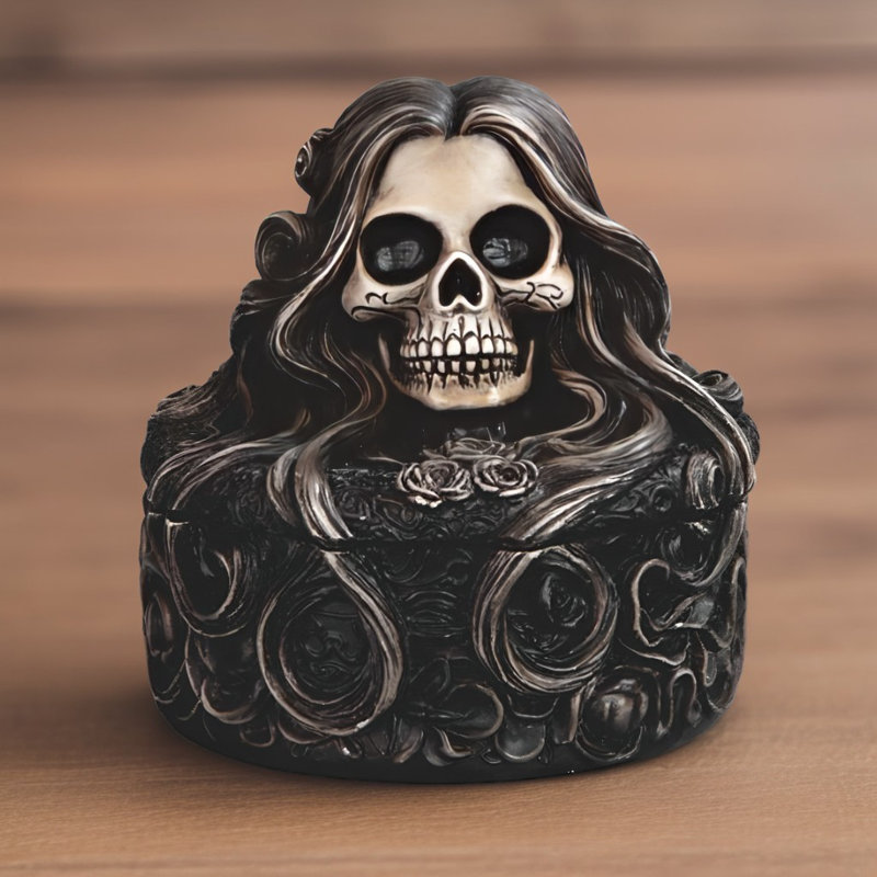 Boîte à bijoux 4,5 "H Sugar Skull