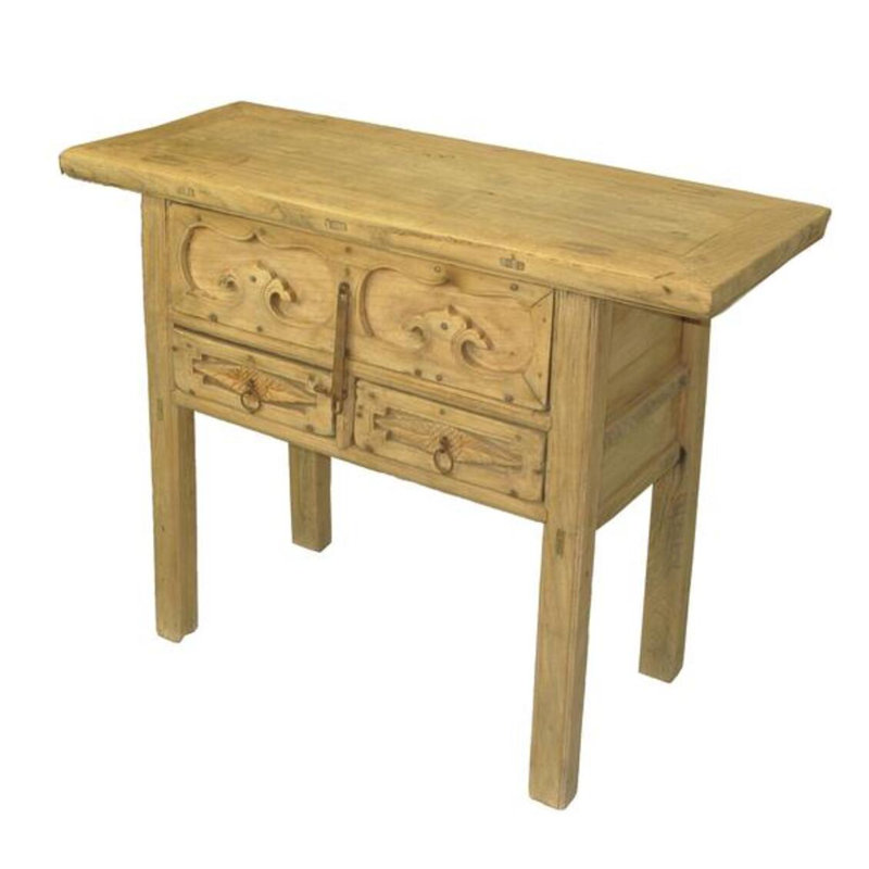 Commode 3 tiroirs en bois massif l 43,3 po