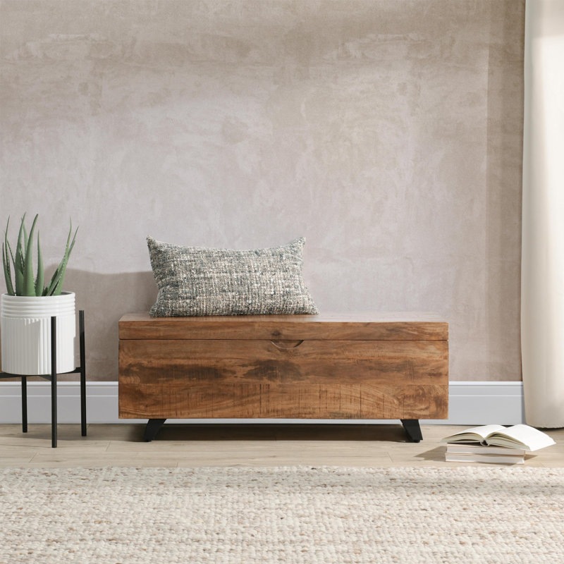 Table basse de style traîneau à plateau relevable avec rangement Balderas, Brun naturel