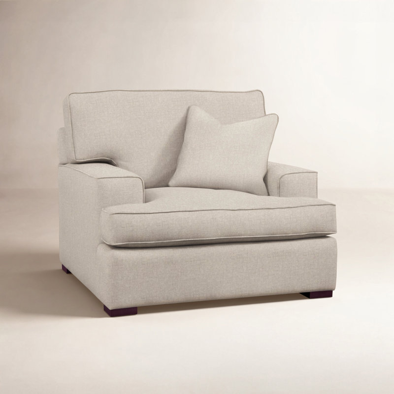 Sadie Upholstered Accent Chair, Frost White, Beige/Gray Plaid; 0107-84