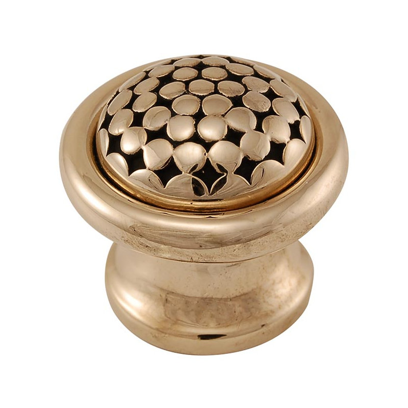 Tiziano Mushroom Knob, 1.25" H x 1.25" W x 1" D, Antique Gold
