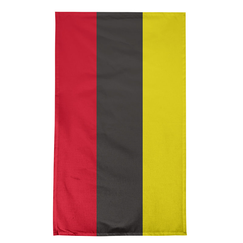 Serviette de thé hockey Anaheim, Rouge / jaune / noir foncé, Polyester sergé