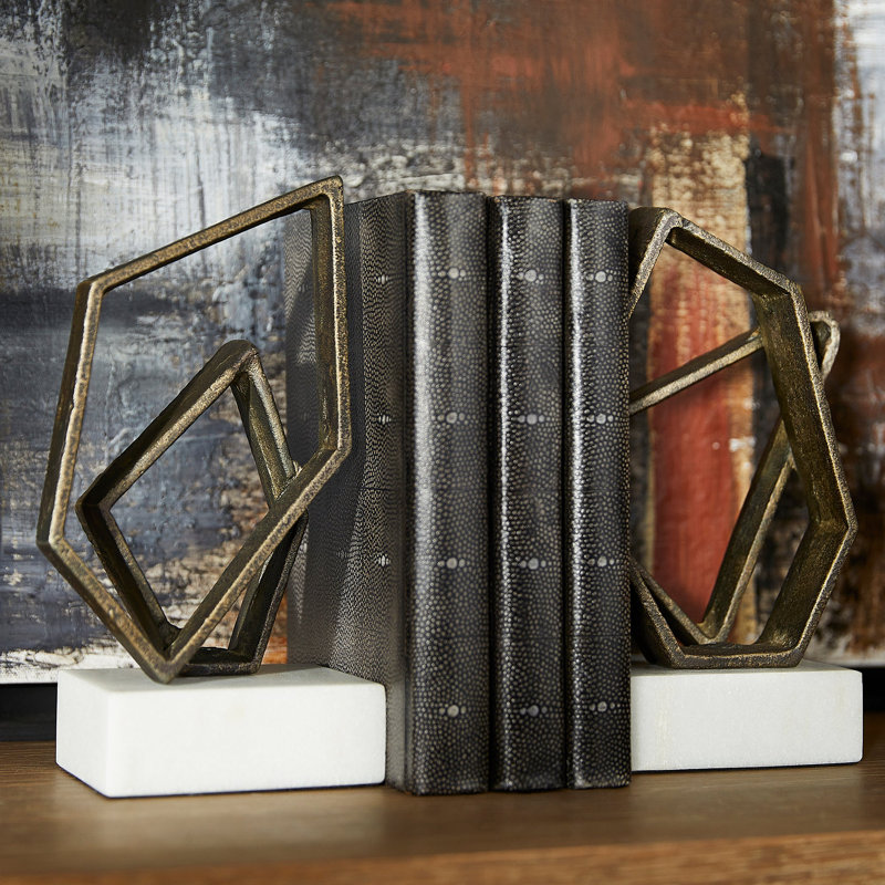 Euclid Modern & Contemporary Marble Bookends