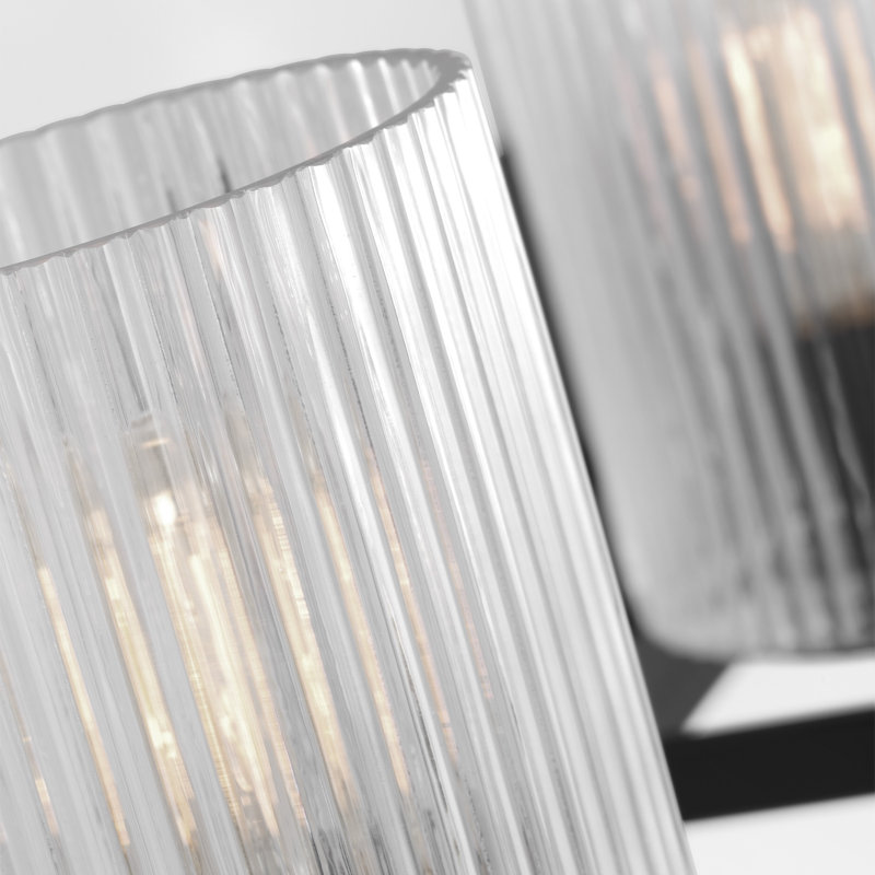 Luisa Energy Star-rated bath wall sconce, Midnight Black, 4