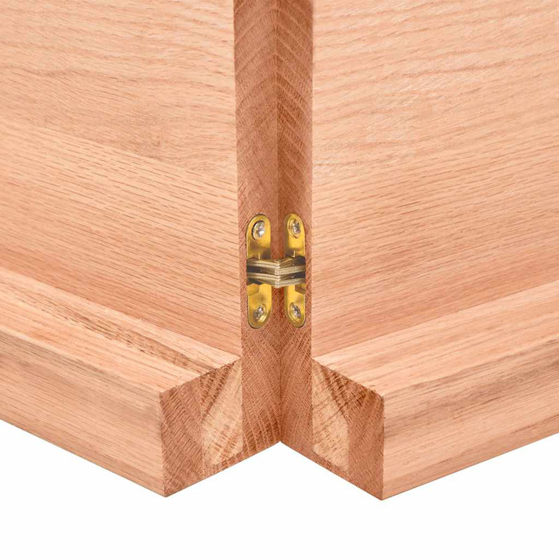  Table Top Light Brown Solid Oak Wood 55.1X15.7 In Foldable
