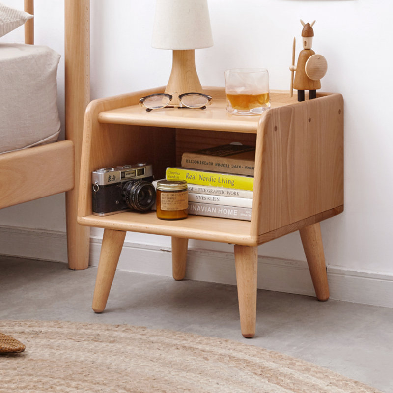 15.75"H Solid Oak End Table, Oak