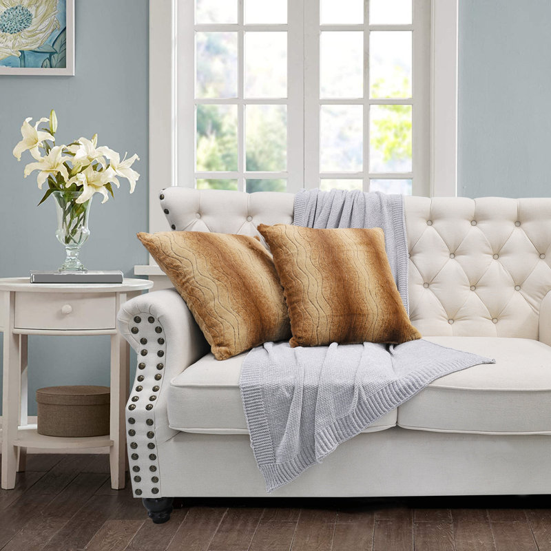 Housses de coussin en fausse fourrure, Leilani, 20 po x 20 po