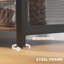 Armoire à vin à DEL avec supports en verre pour station de charge, brun rustique