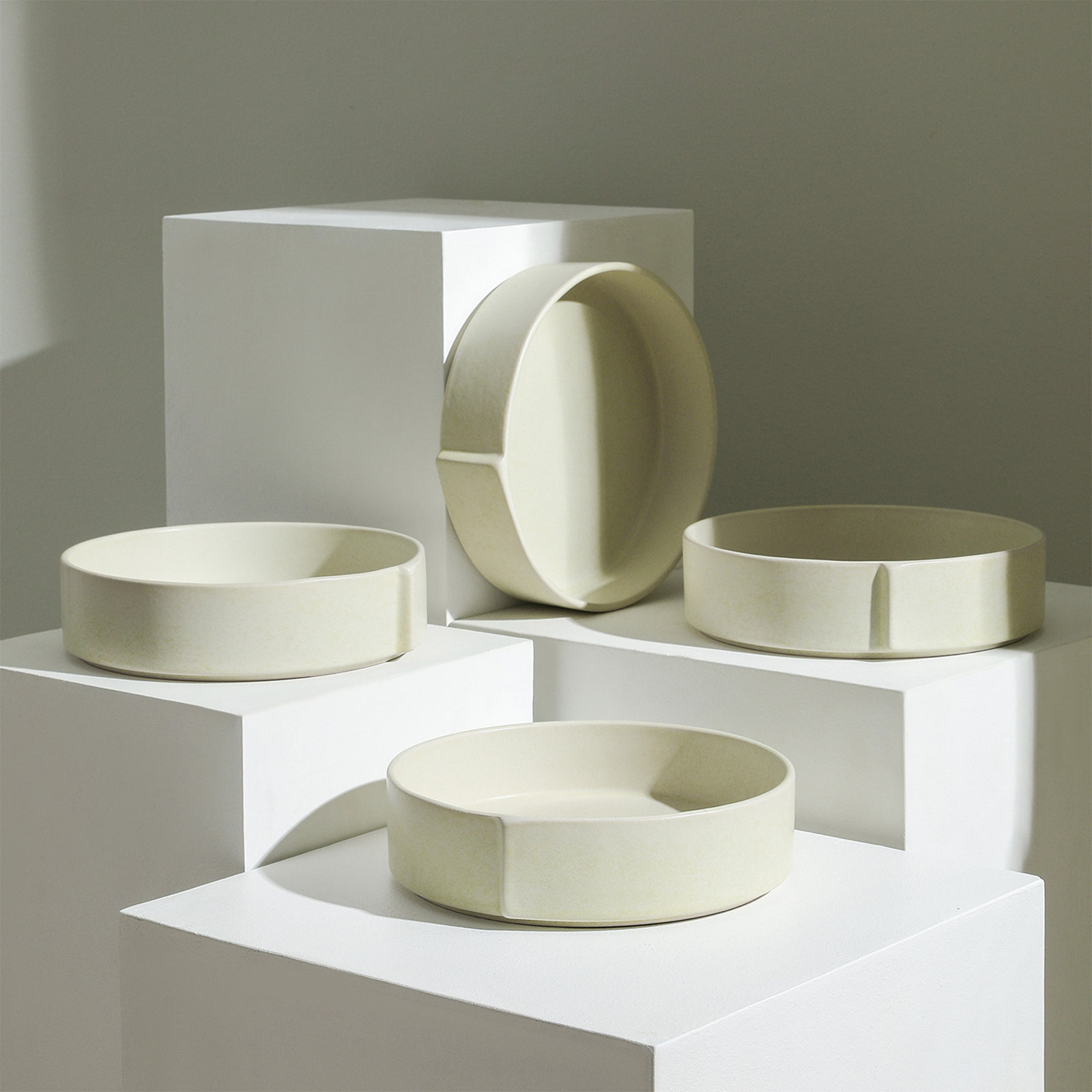 Bao Stoneware Pasta Bowl, Beige