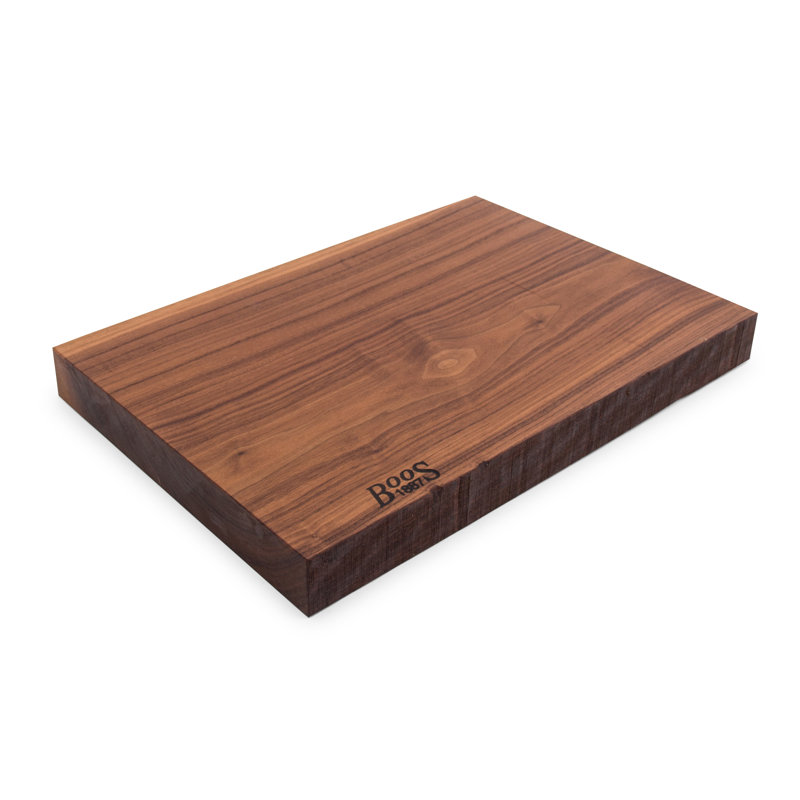 Rustic-Edge Design Reversible Cutting Board, 1.75" H x 12" W x 17" D, Walnut