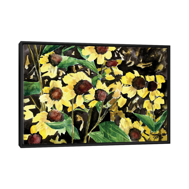« black-avec susan », reproduction sur toile, H 18 po x l 26 po x P 1,5 po, Toile avec cadre noir, Pas de tapis