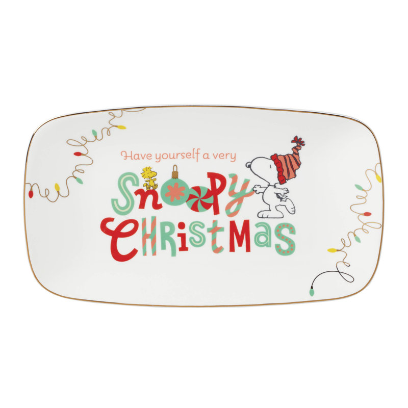 SNOOPYS CHRISTMAS Snoopy Christmas Hors D'oeuvres Tray