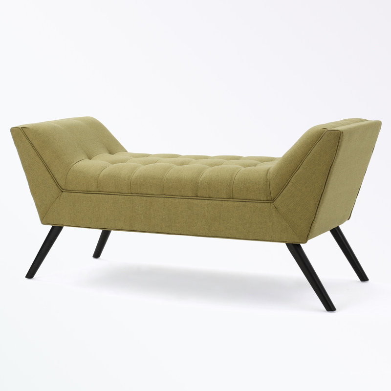 Bradlee Polyester Upholstered Bench, Green