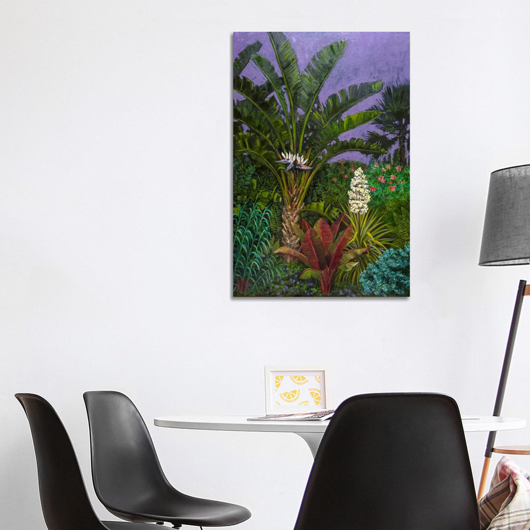 Botanische Gärten bei Nacht von Katia Bellini - Galerie-verpackte Leinwand Giclée auf Leinwand