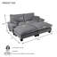 Canapé modulaire modulaire, canapé nuage avec conception de voilier, 2 repose-pieds mobiles et 2 coussins moelleux inclus, chenille confortable pour le salon