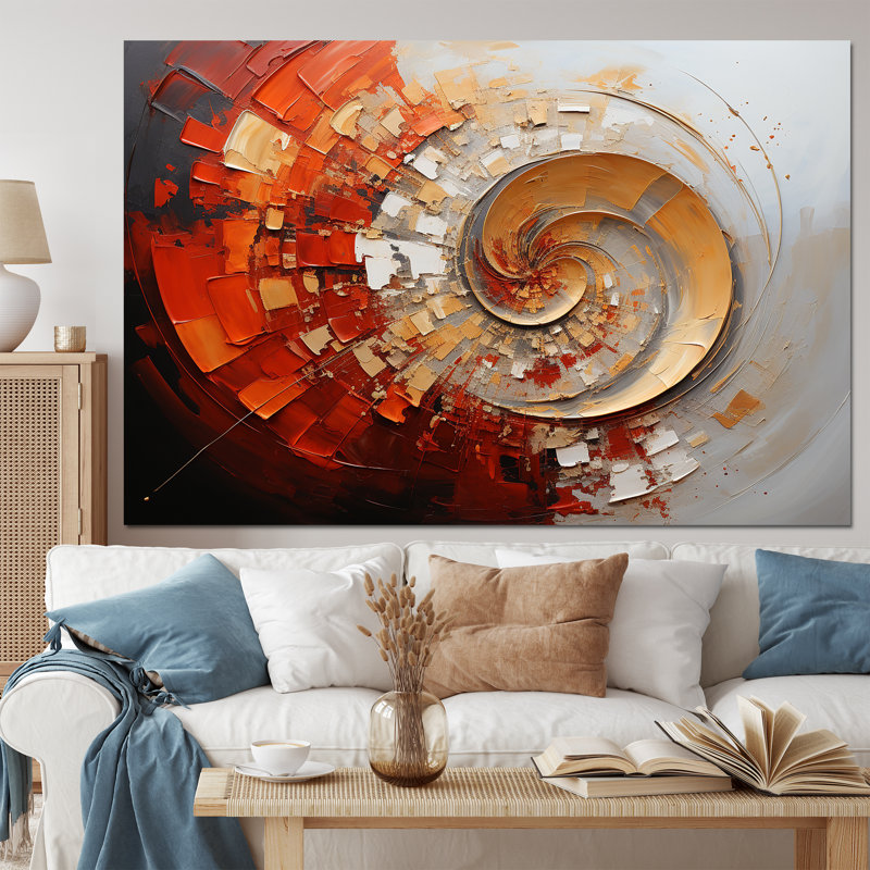 Energetic Spiralscape I - Abstract Spirals, art mural sur toile