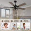 Ventilateur de plafond 52 pouces Farmhouse