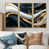 Toile avec cadre flottant or