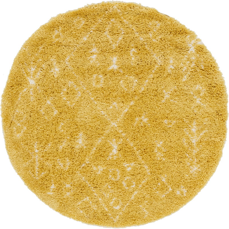 Jonnye Southwestern Area Rug, Runner 2'7" x 6'1", Yellow/Ivory