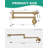 Wall Mounted Pot Filler With Double Handle In Brushed Gold-125347138
