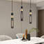 Lustre suspendu moderne 25 po noir et or 3 lumières