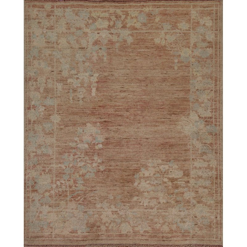 Tapis de style oriental végétal noué à la main 4 x 5 Art Deco