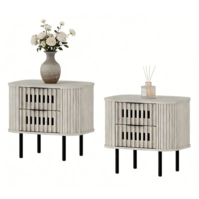 Tables de bout cannelées 22,5 po