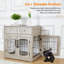 Caisse pour chien avec tiroirs de rangement, table de chenil d'intérieur en bois Furniture-1693365114-1693365115