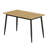Modern Minimalist Wood Grain Tabletop Dining Table, Stylish Dining Table, Kitchen Dining Table, Sturdy And Durable, Easy To Assemble, Black Metal Leg Design, Suitable For 4-6 People, Suitable For Home-1292974172