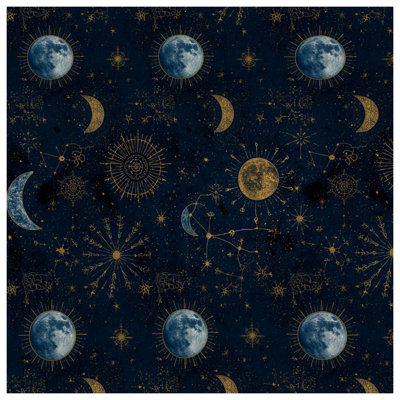 Celestial Moon Sun Constellations Comforter