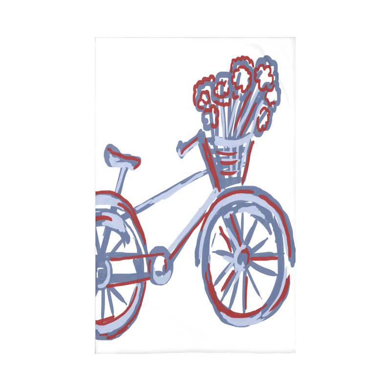 Jeté en molleton Bicicleta, L 50 po x l 60 po x P 0,5 po, Bouddha
