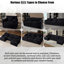 Canapé modulaire noir avec assise profonde - Canapé rembourré en chenille pour le salon. Assise spacieuse, confortable, modulaire, personnalisable, respirante, douce, élégante et moderne, confortable