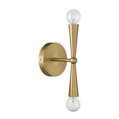 Waltner 2-Light Wall Sconce in Brass
