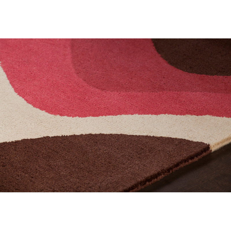 Tapis brun contemporain à motif steveson, 7 pi 9 po X 10 pi 6 po