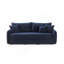 Canapé-lit modulaire en velours bleu Irina avec 3 coussins décoratifs Irina